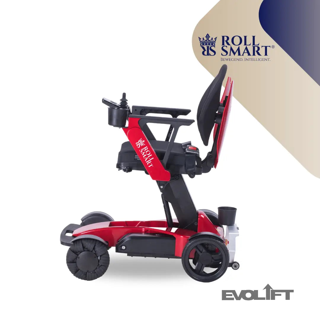 Roll smart evolift stufenlos höhenverstellbarer elektro-falt-rollstuhl