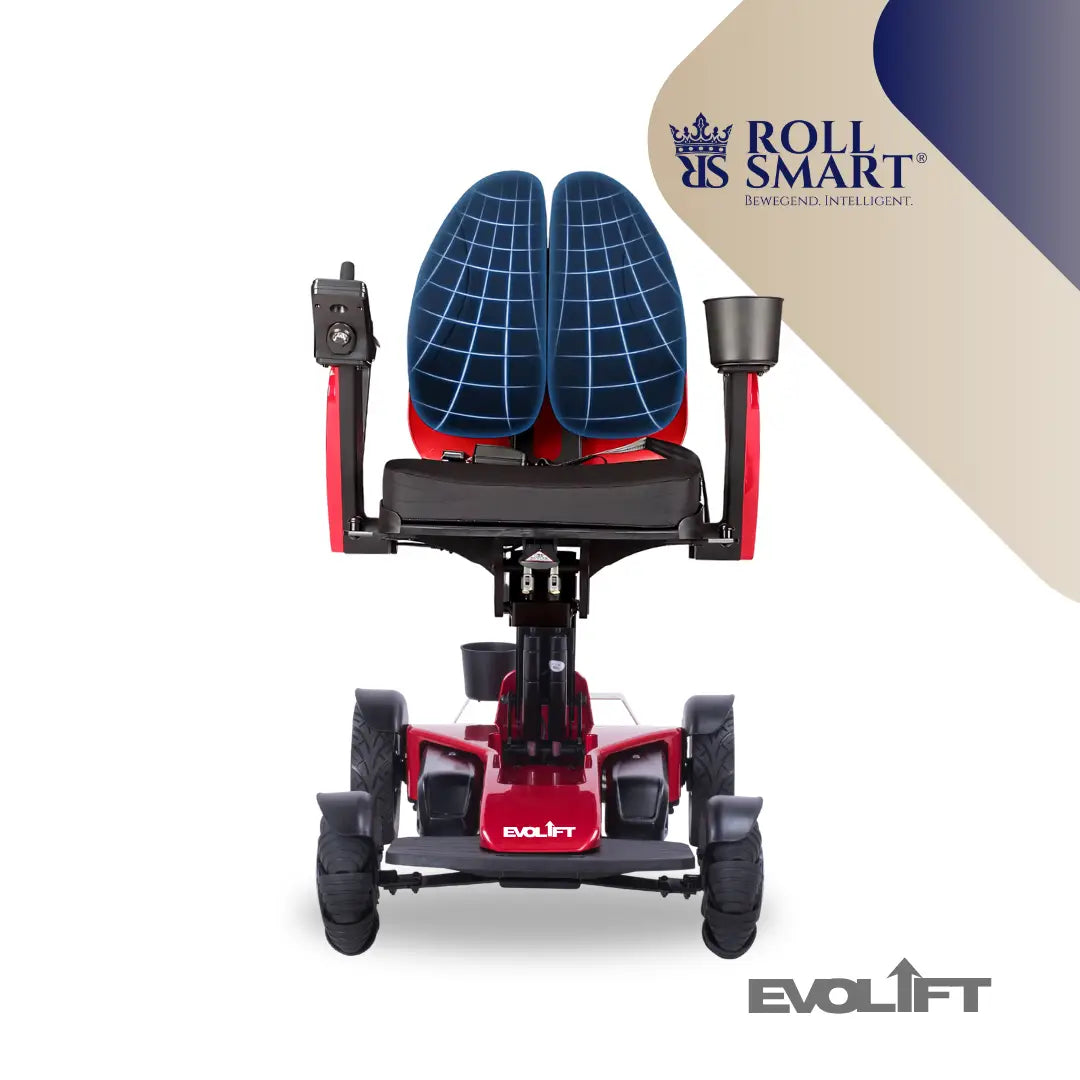 Roll smart evolift stufenlos höhenverstellbarer elektro-falt-rollstuhl