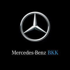Silbernes dreizackiges Stern-Emblem der Mercedes-Benz BKK.