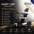 Weiß-schwarzer roll smart care diamant mobilitätsroller mit modernem design für beste wartung und care diamant service