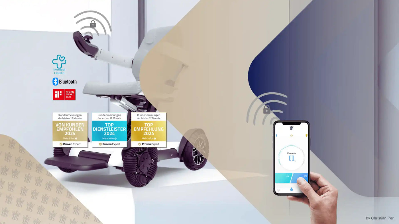 Ein intelligentes, selbstbalancierendes Mobilitätsgerät mit einer dazugehörigen mobilen App zur Steuerung und Überwachung.